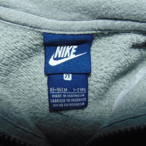 Nike zip front fleece hoodie size 2T - Picture 3 of 3